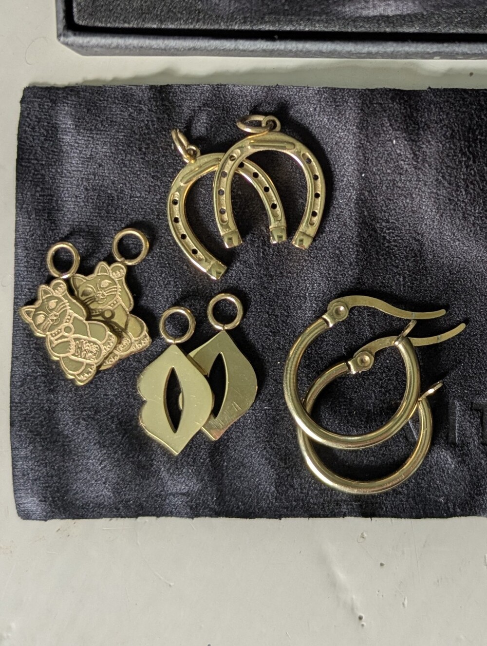 Vitaly Lucky Break Charm Earrings Gold BNIB
